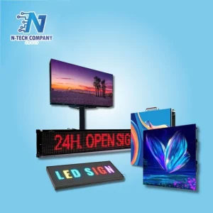 شاشات إعلانات نصية وفيديو